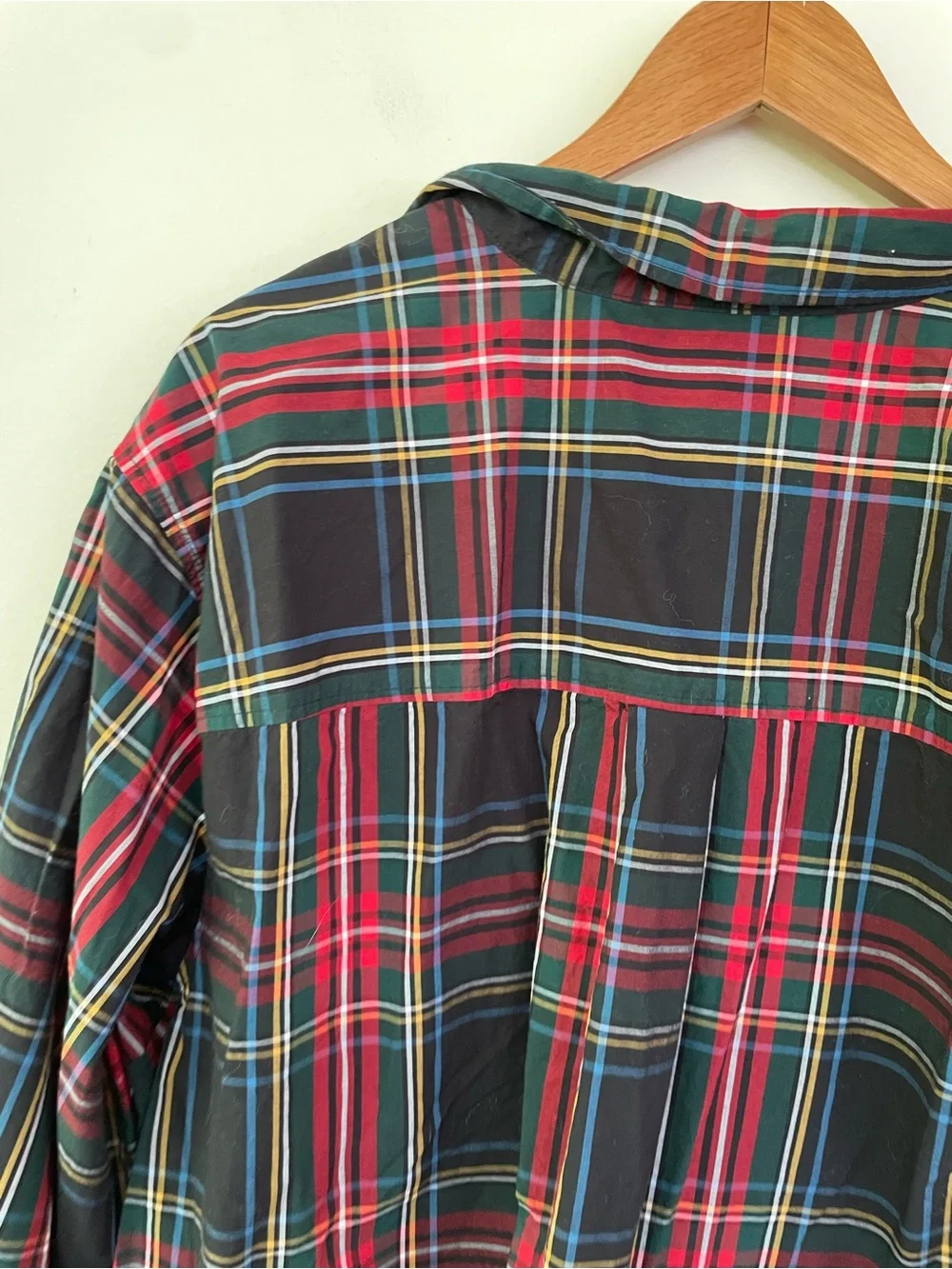 J Crew Pajama Top Only in Stewart Tartan Cotton Poplin size 2X Plaid Button Up